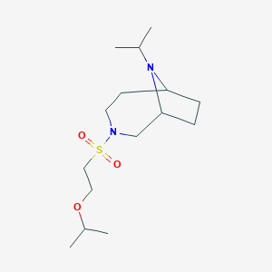 molecular formula C15H30N2O3S B7675270 9-Propan-2-yl-3-(2-propan-2-yloxyethylsulfonyl)-3,9-diazabicyclo[4.2.1]nonane 