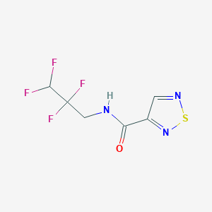 molecular formula C6H5F4N3OS B7675330 N-(2,2,3,3-tetrafluoropropyl)-1,2,5-thiadiazole-3-carboxamide 