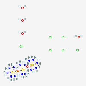 molecular formula Cl6H36N14O6Ru3-14 B076757 Ruthenium Red tetrahydrate, pure CAS No. 12790-48-6