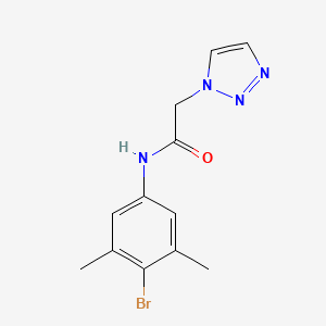 molecular formula C12H13BrN4O B7676020 N-(4-bromo-3,5-dimethylphenyl)-2-(triazol-1-yl)acetamide 