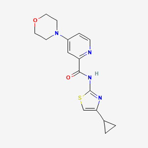molecular formula C16H18N4O2S B7676081 N-(4-cyclopropyl-1,3-thiazol-2-yl)-4-morpholin-4-ylpyridine-2-carboxamide 