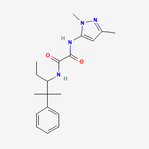 molecular formula C19H26N4O2 B7676331 N-(2,5-dimethylpyrazol-3-yl)-N'-(2-methyl-2-phenylpentan-3-yl)oxamide 