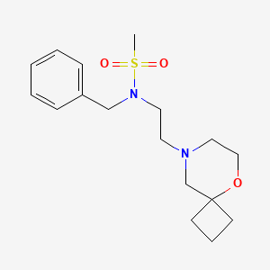 molecular formula C17H26N2O3S B7676381 N-benzyl-N-[2-(5-oxa-8-azaspiro[3.5]nonan-8-yl)ethyl]methanesulfonamide 