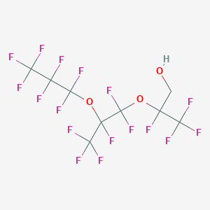 molecular formula C9H3F17O3 B076766 2,3,3,3-Tetrafluoro-2-(1,1,2,3,3,3-hexafluoro-2-(perfluoropropoxy)propoxy)propan-1-ol CAS No. 14548-74-4