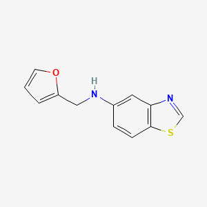 molecular formula C12H10N2OS B7676638 N-(furan-2-ylmethyl)-1,3-benzothiazol-5-amine 