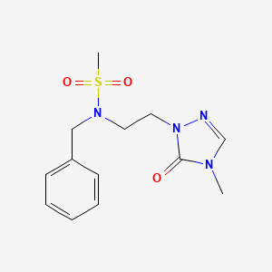 molecular formula C13H18N4O3S B7676978 N-benzyl-N-[2-(4-methyl-5-oxo-1,2,4-triazol-1-yl)ethyl]methanesulfonamide 
