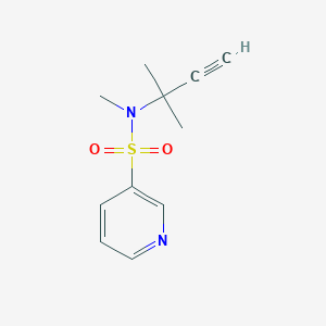 molecular formula C11H14N2O2S B7677145 N-methyl-N-(2-methylbut-3-yn-2-yl)pyridine-3-sulfonamide 