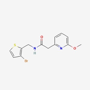 molecular formula C13H13BrN2O2S B7677676 N-[(3-bromothiophen-2-yl)methyl]-2-(6-methoxypyridin-2-yl)acetamide 