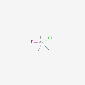 molecular formula C3H9ClFSb B076777 Chlorofluorotrimethylantimony CAS No. 13077-54-8