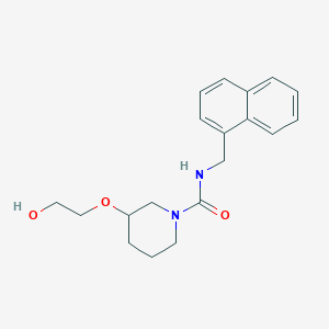 molecular formula C19H24N2O3 B7677928 3-(2-hydroxyethoxy)-N-(naphthalen-1-ylmethyl)piperidine-1-carboxamide 