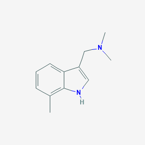 molecular formula C12H16N2 B076780 N,N-dimethyl-1-(7-methyl-1H-indol-3-yl)methanamine CAS No. 13712-78-2