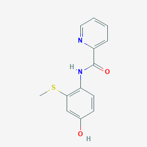 molecular formula C13H12N2O2S B7678102 N-(4-hydroxy-2-methylsulfanylphenyl)pyridine-2-carboxamide 