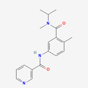 molecular formula C18H21N3O2 B7678110 N-[4-methyl-3-[methyl(propan-2-yl)carbamoyl]phenyl]pyridine-3-carboxamide 
