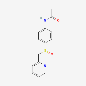 molecular formula C14H14N2O2S B7678133 N-[4-(pyridin-2-ylmethylsulfinyl)phenyl]acetamide 