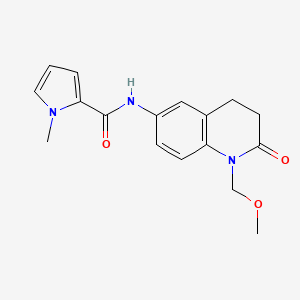 molecular formula C17H19N3O3 B7678435 N-[1-(methoxymethyl)-2-oxo-3,4-dihydroquinolin-6-yl]-1-methylpyrrole-2-carboxamide 