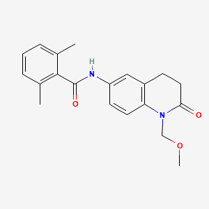 molecular formula C20H22N2O3 B7678453 N-[1-(methoxymethyl)-2-oxo-3,4-dihydroquinolin-6-yl]-2,6-dimethylbenzamide 