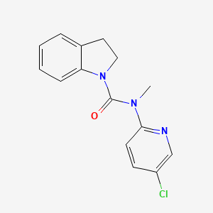 molecular formula C15H14ClN3O B7678467 N-(5-chloropyridin-2-yl)-N-methyl-2,3-dihydroindole-1-carboxamide 