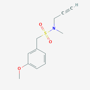 molecular formula C12H15NO3S B7678481 1-(3-methoxyphenyl)-N-methyl-N-prop-2-ynylmethanesulfonamide 