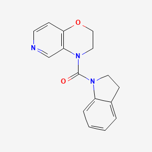 molecular formula C16H15N3O2 B7678490 2,3-Dihydroindol-1-yl(2,3-dihydropyrido[4,3-b][1,4]oxazin-4-yl)methanone 
