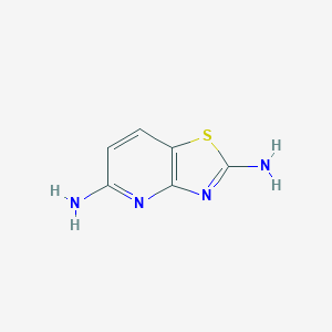 molecular formula C6H6N4S B076785 Thiazolo[4,5-b]pyridine-2,5-diamine CAS No. 13575-43-4