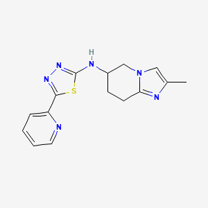 molecular formula C15H16N6S B7678546 N-(2-methyl-5,6,7,8-tetrahydroimidazo[1,2-a]pyridin-6-yl)-5-pyridin-2-yl-1,3,4-thiadiazol-2-amine 