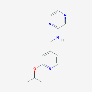 molecular formula C13H16N4O B7678662 N-[(2-propan-2-yloxypyridin-4-yl)methyl]pyrazin-2-amine 