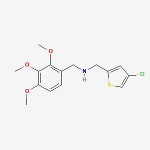 molecular formula C15H18ClNO3S B7678674 N-[(4-chlorothiophen-2-yl)methyl]-1-(2,3,4-trimethoxyphenyl)methanamine 