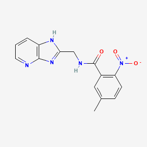 molecular formula C15H13N5O3 B7678813 N-(1H-imidazo[4,5-b]pyridin-2-ylmethyl)-5-methyl-2-nitrobenzamide 