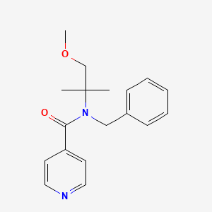 molecular formula C18H22N2O2 B7678930 N-benzyl-N-(1-methoxy-2-methylpropan-2-yl)pyridine-4-carboxamide 