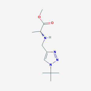 molecular formula C11H20N4O2 B7678955 methyl (2R)-2-[(1-tert-butyltriazol-4-yl)methylamino]propanoate 