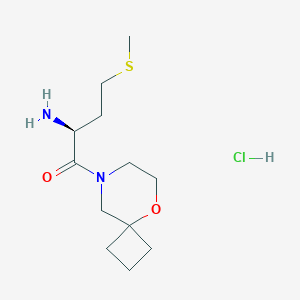 molecular formula C12H23ClN2O2S B7679028 (2S)-2-amino-4-methylsulfanyl-1-(5-oxa-8-azaspiro[3.5]nonan-8-yl)butan-1-one;hydrochloride 