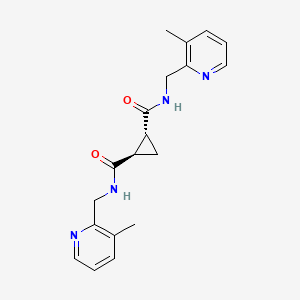 molecular formula C19H22N4O2 B7679174 (1R,2R)-1-N,2-N-bis[(3-methylpyridin-2-yl)methyl]cyclopropane-1,2-dicarboxamide 