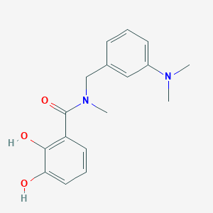 molecular formula C17H20N2O3 B7679194 N-[[3-(dimethylamino)phenyl]methyl]-2,3-dihydroxy-N-methylbenzamide 
