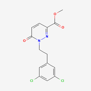 molecular formula C14H12Cl2N2O3 B7679246 Methyl 1-[2-(3,5-dichlorophenyl)ethyl]-6-oxopyridazine-3-carboxylate 