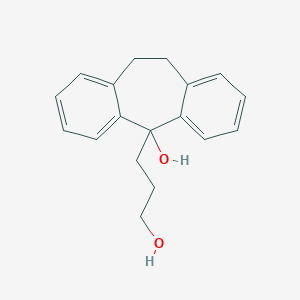 molecular formula C18H20O2 B076794 2-(3-Hydroxypropyl)tricyclo[9.4.0.03,8]pentadeca-1(15),3,5,7,11,13-hexaen-2-ol CAS No. 14341-93-6
