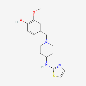 molecular formula C16H21N3O2S B7679452 2-Methoxy-4-[[4-(1,3-thiazol-2-ylamino)piperidin-1-yl]methyl]phenol 