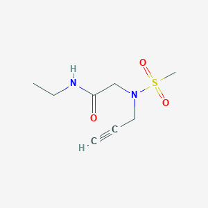 molecular formula C8H14N2O3S B7679472 N-ethyl-2-[methylsulfonyl(prop-2-ynyl)amino]acetamide 