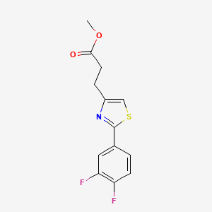 molecular formula C13H11F2NO2S B7679483 Methyl 3-[2-(3,4-difluorophenyl)-1,3-thiazol-4-yl]propanoate 