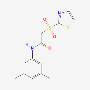 molecular formula C13H14N2O3S2 B7679625 N-(3,5-dimethylphenyl)-2-(1,3-thiazol-2-ylsulfonyl)acetamide 