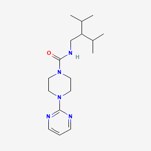 molecular formula C17H29N5O B7679939 N-(3-methyl-2-propan-2-ylbutyl)-4-pyrimidin-2-ylpiperazine-1-carboxamide 