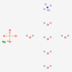 molecular formula H8MgNO5P B076822 Magnesium ammonium phosphate hexahydrate CAS No. 13478-16-5