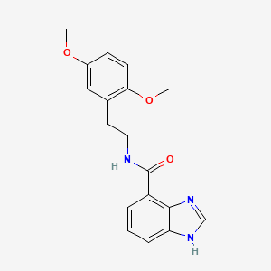 molecular formula C18H19N3O3 B7682285 N-[2-(2,5-dimethoxyphenyl)ethyl]-1H-benzimidazole-4-carboxamide 
