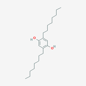 molecular formula C22H38O2 B076824 1,4-Benzenediol, 2,5-dioctyl- CAS No. 10551-36-7