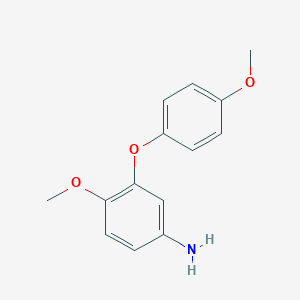 molecular formula C14H15NO3 B076825 4-Methoxy-3-(4-methoxyphenoxy)aniline CAS No. 14064-97-2