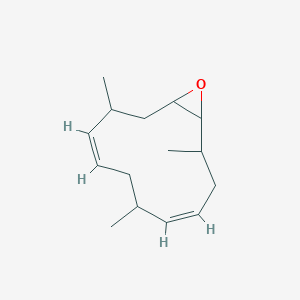 molecular formula C15H24O B076826 2,6,10-Trimethyl-13-oxabicyclo[10.1.0]trideca-4,8-diene CAS No. 14840-89-2
