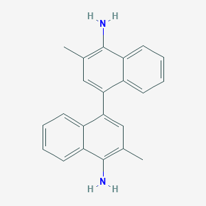 molecular formula C22H20N2 B076827 3,3'-Dimethyl(1,1'-binaphthalene)-4,4'-diamine CAS No. 13138-48-2