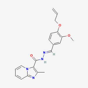 molecular formula C20H20N4O3 B7683579 N-[(E)-(3-methoxy-4-prop-2-enoxyphenyl)methylideneamino]-2-methylimidazo[1,2-a]pyridine-3-carboxamide 