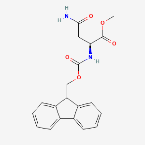 molecular formula C20H20N2O5 B7683594 methyl (2S)-4-amino-2-(9H-fluoren-9-ylmethoxycarbonylamino)-4-oxobutanoate CAS No. 1032897-22-5