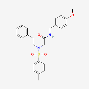 molecular formula C25H28N2O4S B7683805 N-(4-methoxybenzyl)-N~2~-[(4-methylphenyl)sulfonyl]-N~2~-(2-phenylethyl)glycinamide 