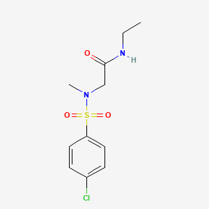 molecular formula C11H15ClN2O3S B7683844 N-ethyl-2-(N-methyl-4-chlorobenzenesulfonamido)acetamide 